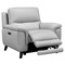 Armen Living Lizette Contemporary Chair in Dark Brown Wood Finish and Dove Gray Genuine Leather LCLZ1DV - alternate 3